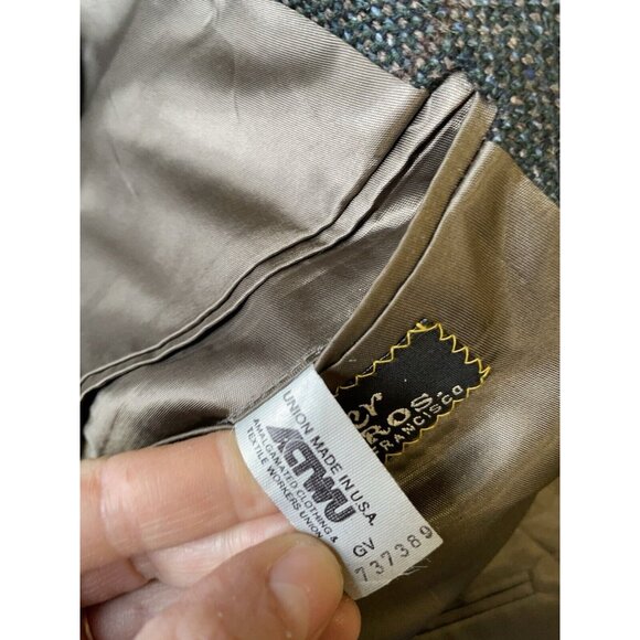 Lanvin Tweed Blazer Men’s Wool Gray 44R Made In USA - Picture 7 of 12